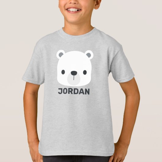 Niedlicher kleiner Polarbär mit Personalisiertem N T-Shirt (Vorderseite)