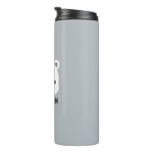 Niedlicher kleiner Polarbär mit Personalisiertem N Thermosbecher (Nach rechts gedreht)