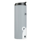 Niedlicher kleiner Polarbär mit Personalisiertem N Thermosbecher (Nach links gedreht)