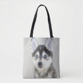 Niedlicher kleiner Pomsky Welpe Tasche (Vorderseite)