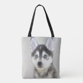 Niedlicher kleiner Pomsky Welpe Tasche (Rückseite)