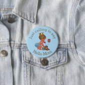 Niedlicher kleiner Prinz Calling, zum hallo der Button (Beispiel)