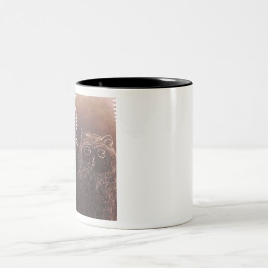 Niedlicher kleiner Puffsack Typ und Blitz Zweifarbige Tasse (Mittel)