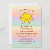 Niedlicher kleiner Ray des Sonnenscheins zum erste Einladung (Vorderseite)