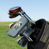 Niedlicher kleiner Retro Vogel geboren Birdie mit Golf Headcover (In Situ)