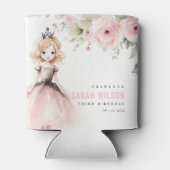 Niedlicher kleiner Rosa Prinzessin Rose Floral Geb Dosenkühler (Rückseite)