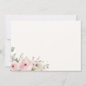 Niedlicher kleiner Rosa Prinzessin Rose Floral Geb Mitteilungskarte (Rückseite)