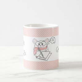 Niedlicher Kleiner Schlaumeier Pink Kaffeetasse