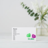 niedlicher kleiner Schleim Visitenkarte (Stehend Vorderseite)