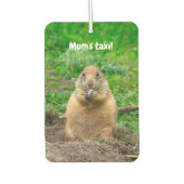 Niedlicher kleiner schwarzer Peilhund Autolufterfrischer (Vorderseite)