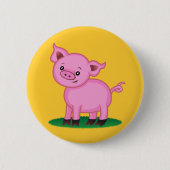Niedlicher kleiner Schwein-Knopf Button (Vorderseite)