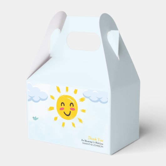 Niedlicher kleiner Sonnenschein-Babydusche Geschenkschachtel (Vorderseite)
