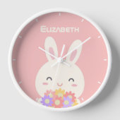 Niedlicher kleiner, sonniger Cartoon & Blume für M Uhr (Vorderseite)