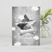 Niedlicher kleiner Stern ist Geborene Wolken Gebur Einladung (Stehend Vorderseite)