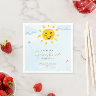 Niedlicher kleiner Strahl des Sonnenscheinpapiers Serviette