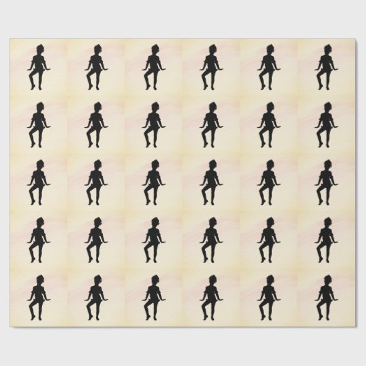 Niedlicher kleiner Tänzer Mellow Yellow Geschenkpapier (Flach)