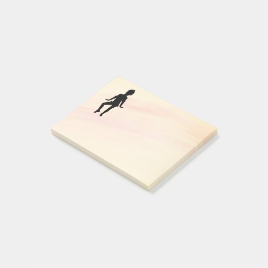 Niedlicher kleiner Tänzer Mellow Yellow Post-it Klebezettel (angewinkelt)