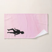Niedlicher kleiner Tänzer Pink Badhandtuch Set (Handtuch)
