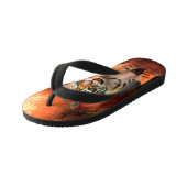 Niedlicher kleiner Tiger Kinderbadesandalen (Schrägansicht)