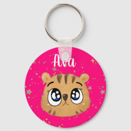 Niedlicher kleiner Tigergold Schlüsselanhänger