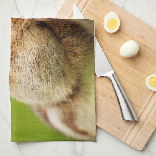 Niedlicher kleiner unverschämter Chipmunk Küchentuch (Viertel Falte)