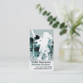Niedlicher kleiner Violinist Visitenkarte (Stehend Vorderseite)