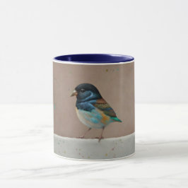 Niedlicher kleiner Vogel auf einem Zaun Tasse Cup