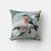 Niedlicher kleiner Vogel, Bullfinch, Art Kissen (Vorderseite)