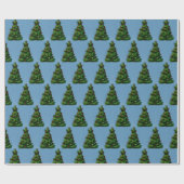 Niedlicher kleiner Weihnachtsbaum Geschenkpapier (Flach)