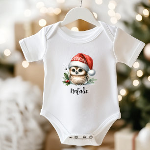 Niedlicher kleiner Weihnachtsbaum Name Baby Bodysu Strampler