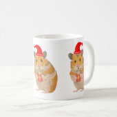 Niedlicher kleiner WeihnachtsHamster mit Geschenk Kaffeetasse (VorderseiteRechts)