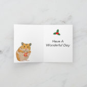 Niedlicher kleiner WeihnachtsHamster mit Geschenk Karte (Innenseite)