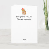 Niedlicher kleiner WeihnachtsHamster mit Geschenk Karte (Rückseite)