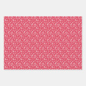 Niedlicher kleiner Weihnachtsmann auf rosa Geschenkpapier Set (Vorderseite 3)