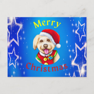 Niedlicher kleiner Weihnachtsmann Frohe Weihnachte Feiertagspostkarte