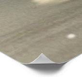 Niedlicher kleiner Welpenhund braun-weiß Poster (Ecke)