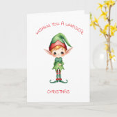 Niedlicher kleiner Whimsical Watercolor Weihnachts Karte (Gelbe Blume)