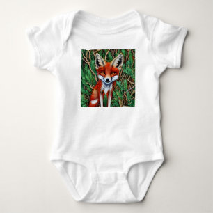 Niedlicher kleiner Wildnisfuchs Baby Strampler