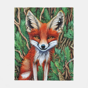 Niedlicher kleiner Wildnisfuchs Fleecedecke