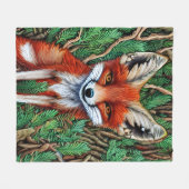 Niedlicher kleiner Wildnisfuchs Fleecedecke (Vorderseite (Horizontal))