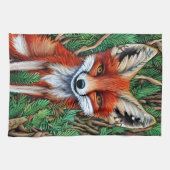 Niedlicher kleiner Wildnisfuchs Geschirrtuch (Horizontal)