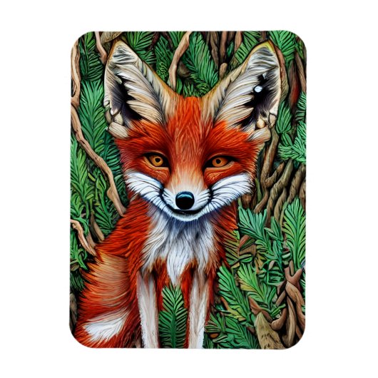 Niedlicher kleiner Wildnisfuchs Magnet (Vertikal)