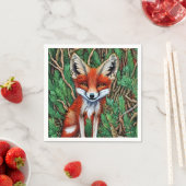 Niedlicher kleiner Wildnisfuchs Serviette (Beispiel)