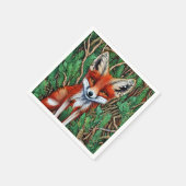Niedlicher kleiner Wildnisfuchs Serviette (Ecke)
