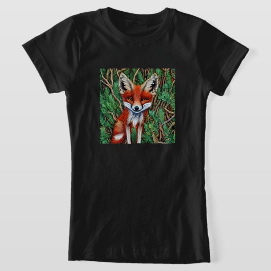 Niedlicher kleiner Wildnisfuchs T-Shirt (Ablage )