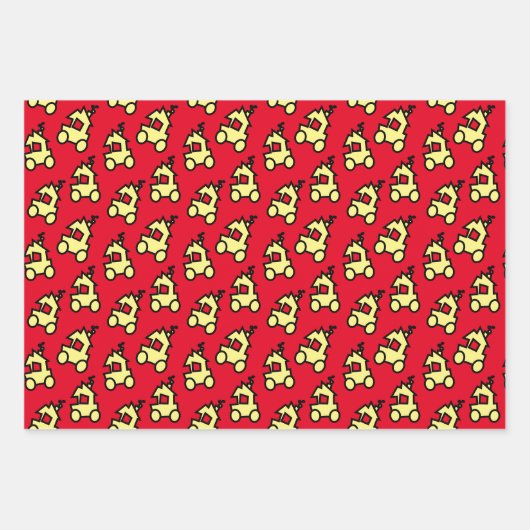 Niedlicher kleiner Zug Geschenkpapier Set (Vorderseite)