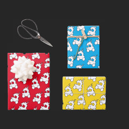 Niedlicher kleiner Zug Geschenkpapier Set