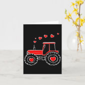 Niedlicher Kleinkindbauernhof Valentine Tractor Tr Karte (Gelbe Blume)