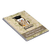 Niedlicher kluger Eulen-Absolvent Notizblock (Rechte Seite)