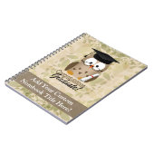 Niedlicher kluger Eulen-Absolvent Notizblock (Linke Seite)